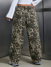 Jean de pierna recta animal print